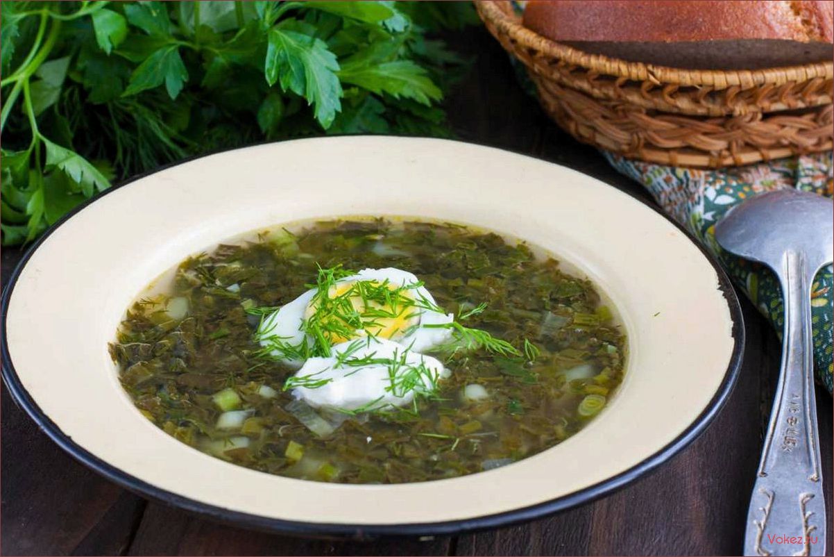(зеленый, борщ, мяса, вкусное, полезное) Зеленый борщ без мяса — вкусное и полезное растительное блюдо для всех!