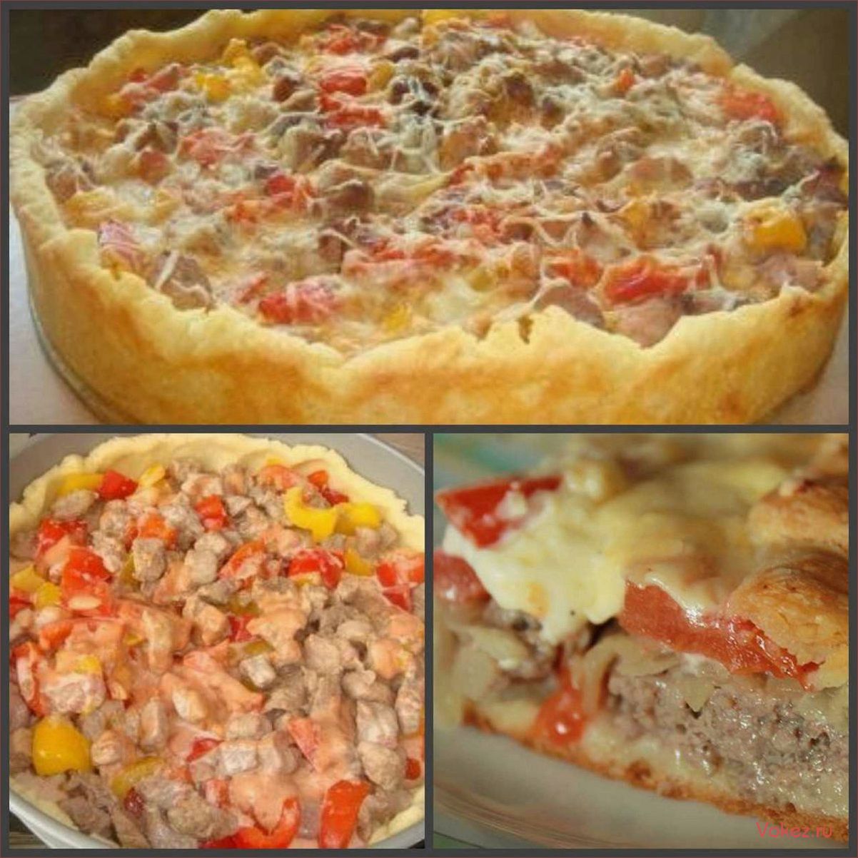 (открытый, мясной, пирог, картофельном, тесте) Открытый мясной пирог на картофельном тесте — рецепт с фото и пошаговыми инструкциями
